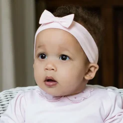 Emile et Rose Hair Accessories*Baby Girls Pink Cotton Bow Headband