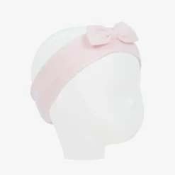 Emile et Rose Hair Accessories*Baby Girls Pink Cotton Bow Headband