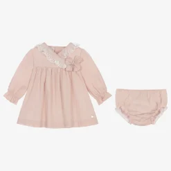 Paz Rodríguez Gifts*Baby Girls Pink Cotton Dress