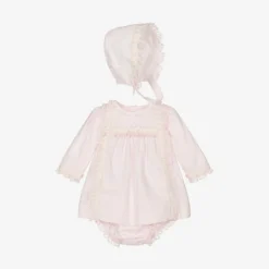 Miranda Dresses|Dresses*Baby Girls Pink Cotton Dress Set