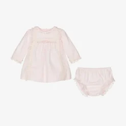 Miranda Dresses|Dresses*Baby Girls Pink Cotton Dress Set