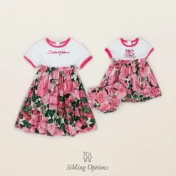 Dolce amp; Gabbana Dresses*Baby Girls Pink Cotton Floral Dress