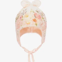 Sofija Hats*Baby Girls Pink Cotton Floral Hat