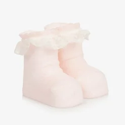 Carlomagno Socks*Baby Girls Pink Cotton Frilly Socks