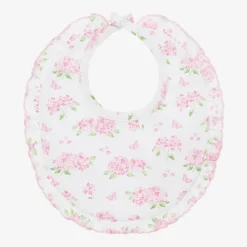 Kissy Kissy Feeding Accessories*Baby Girls Pink Cotton Heavenly Hydrangeas Bib