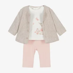 Mayoral Newborn Outfit Sets|Outfit Sets*Baby Girls Pink Cotton Leggings Set