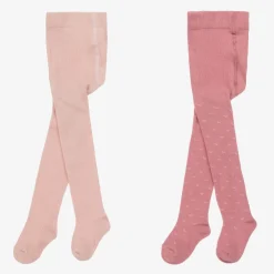 Petit Bateau Tights|Tights*Baby Girls Pink Cotton Tights (2 Pack)