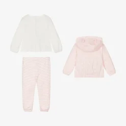 Mayoral Newborn Tracksuits*Baby Girls Pink Cotton Tracksuit Set