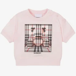 Burberry Tops*Baby Girls Pink Cotton T-Shirt