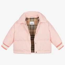 Burberry Coats & Jackets*Baby Girls Pink Down Padded Puffer Jacket