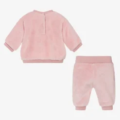 Mayoral Newborn Tracksuits*Baby Girls Pink Faux Fur Bunny Tracksuit