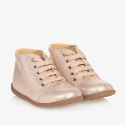 Pom dApi Boots*Baby Girls Pink First Walker Boots