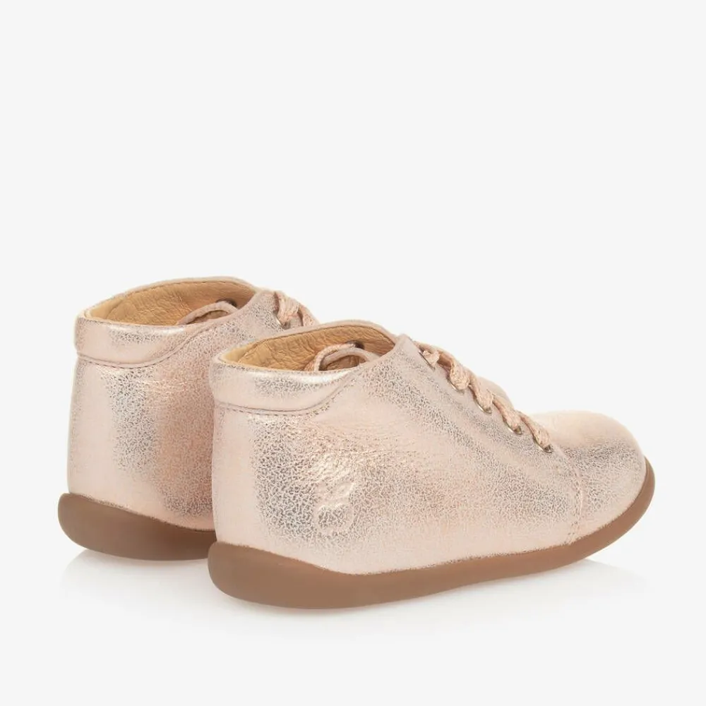 Pom dApi Boots*Baby Girls Pink First Walker Boots