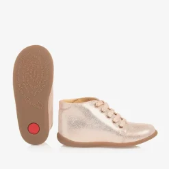 Pom dApi Boots*Baby Girls Pink First Walker Boots