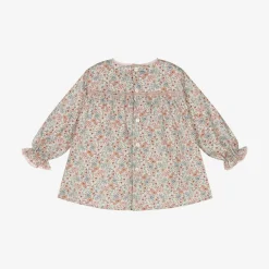 Paloma de la O Dresses*Baby Girls Pink Floral Cotton Dress