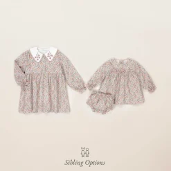 Paloma de la O Dresses*Baby Girls Pink Floral Cotton Dress