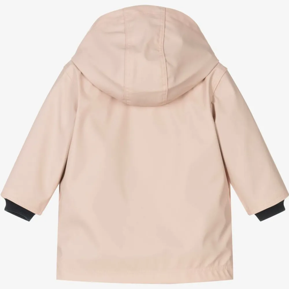 Petit Bateau Coats & Jackets*Baby Girls Pink Hooded Raincoat