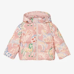 Stella McCartney Kids Coats & Jackets*Baby Girls Pink Horse Print Puffer Jacket