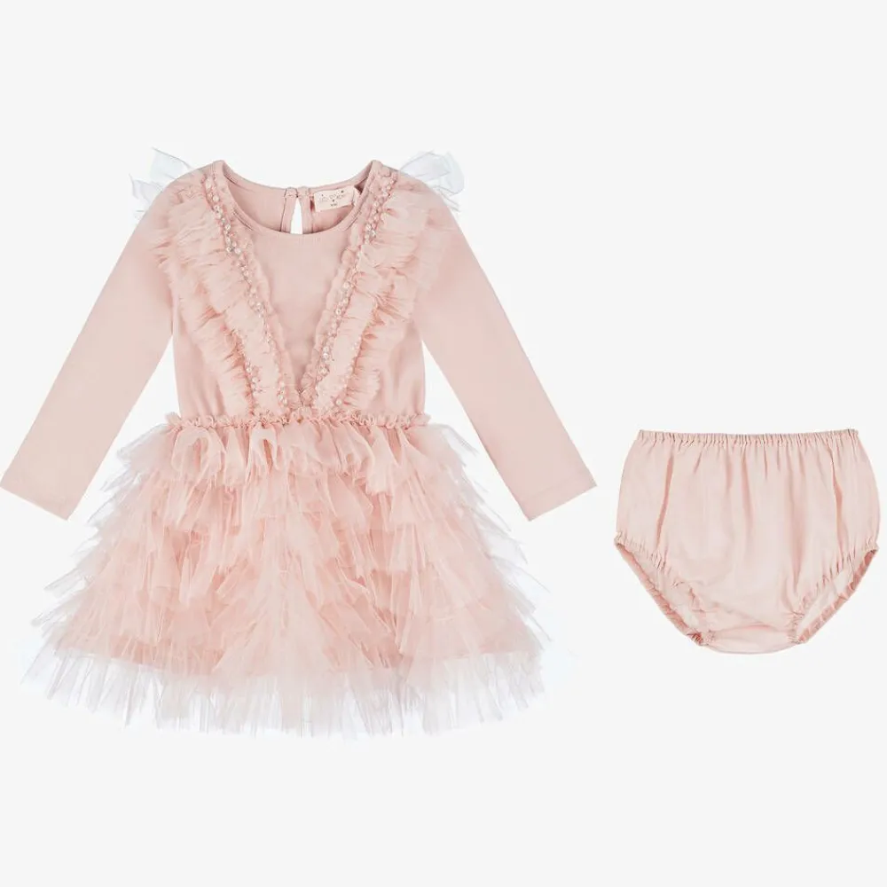 Tutu du Monde Dresses*Baby Girls Pink Jersey & Tulle Tutu Dress