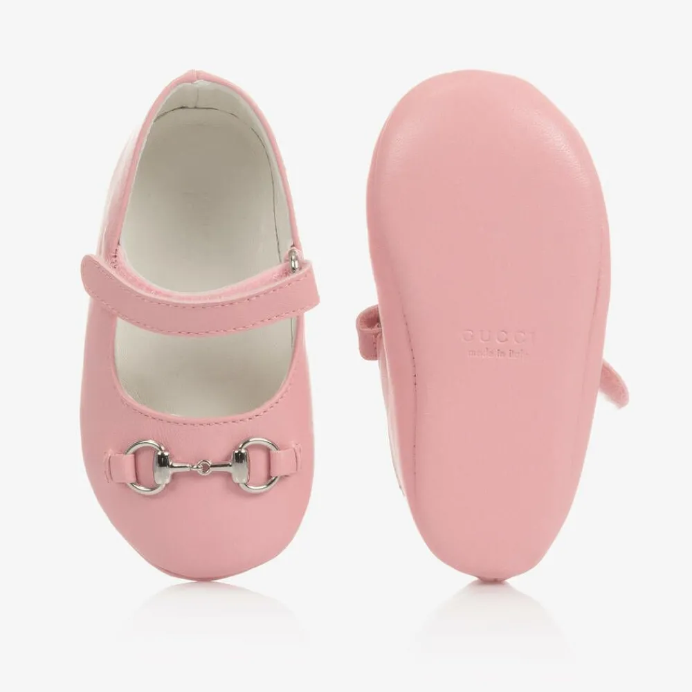 Gucci Pumps & Ballerinas*Baby Girls Pink Leather Shoes