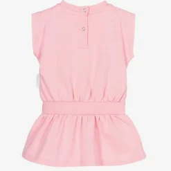 Moncler Enfant Dresses*Baby Girls Pink Logo Dress