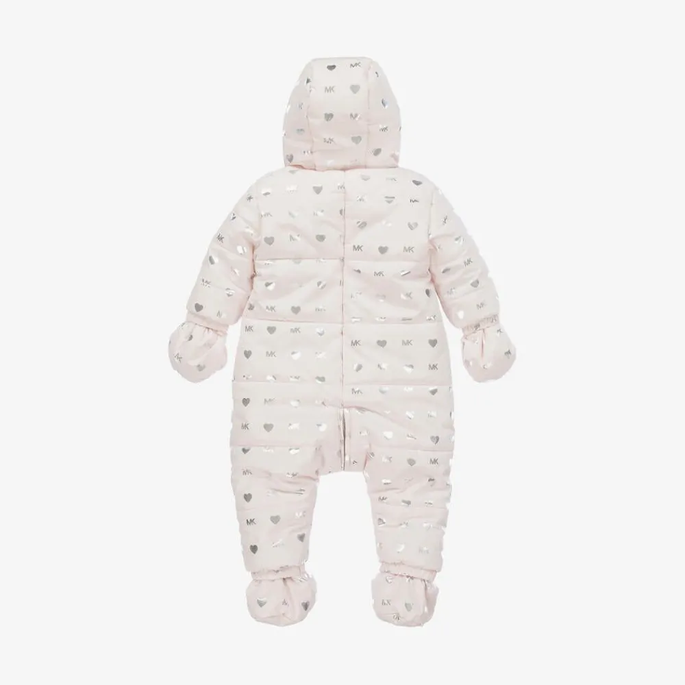 Michael Kors Kids Snowwear*Baby Girls Pink Monogram Snowsuit