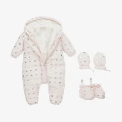 Michael Kors Kids Snowwear*Baby Girls Pink Monogram Snowsuit