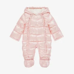 Mayoral Newborn Snowwear|Coats & Jackets*Baby Girls Pink Padded Snowsuit