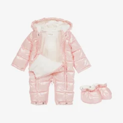 Mayoral Newborn Snowwear|Coats & Jackets*Baby Girls Pink Padded Snowsuit