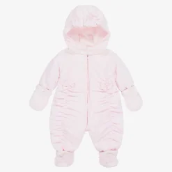 Emile et Rose Snowwear*Baby Girls Pink Padded Snowsuit