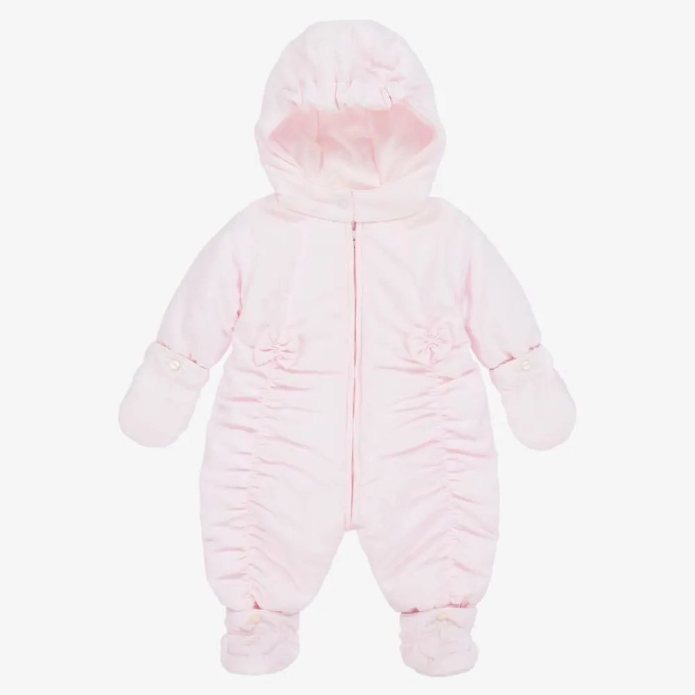 Emile et Rose Snowwear*Baby Girls Pink Padded Snowsuit