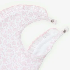 Kissy Kissy Feeding Accessories*Baby Girls Pink Pima Cotton Summer Gardens Bib