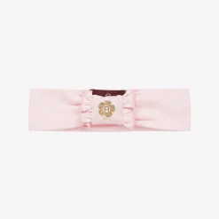 AIGNER Hair Accessories*Baby Girls Pink Pima Cotton Bow Headband