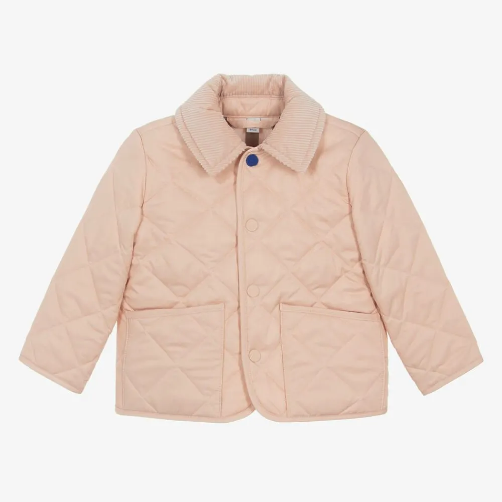 Burberry Coats & Jackets*Baby Girls Pink Quilted Jacket