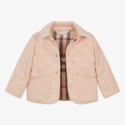 Burberry Coats & Jackets*Baby Girls Pink Quilted Jacket