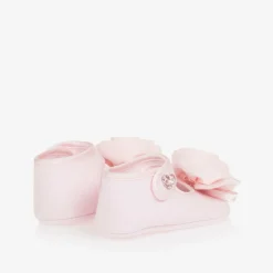 Monnalisa Pre Walkers|Pre Walkers*Baby Girls Pink Rose Pre-Walker Shoes