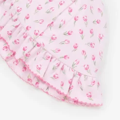 Kissy Kissy Hats|Hats*Baby Girls Pink Tulip Blossoms Pima Cotton Hat