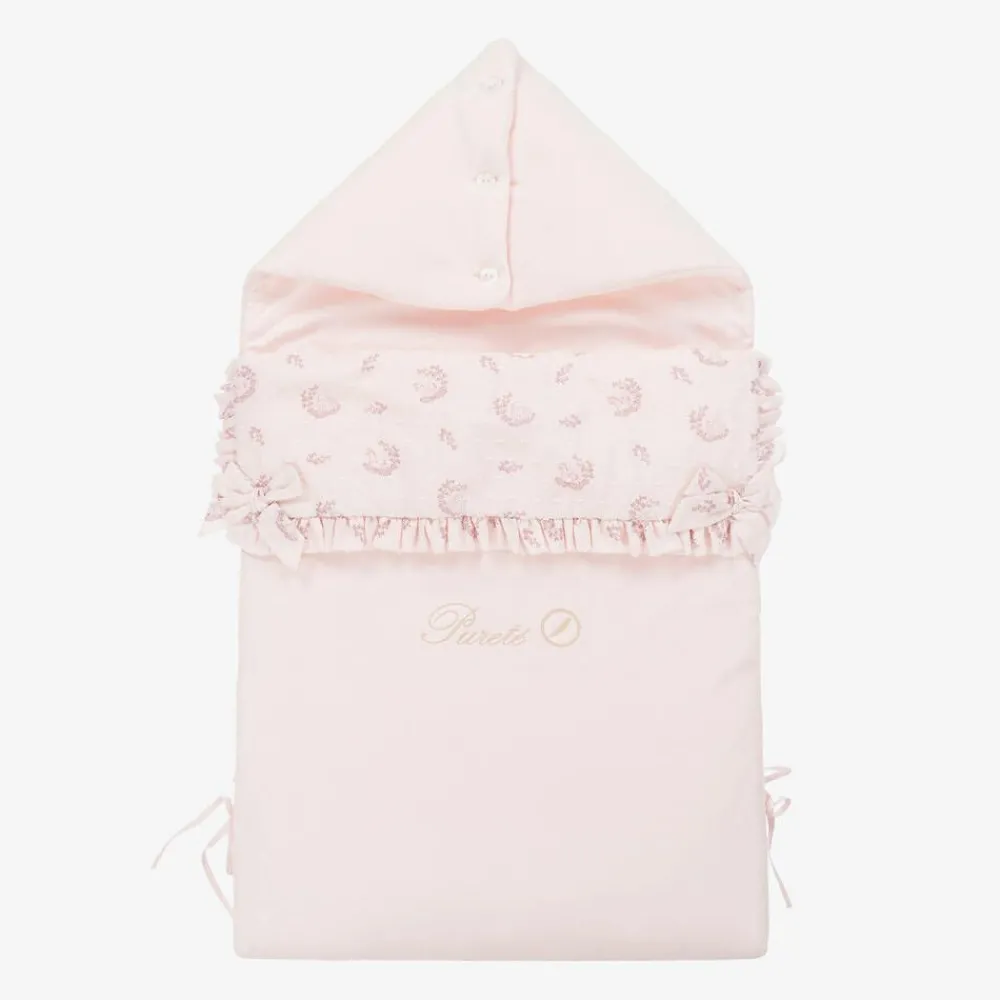 Pureté Du... Bébé Nests*Baby Girls Pink Velour Nest (87cm)