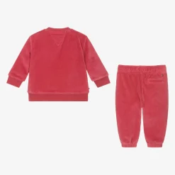 Tommy Hilfiger Tracksuits|Tracksuits*Baby Girls Pink Velour Tracksuit