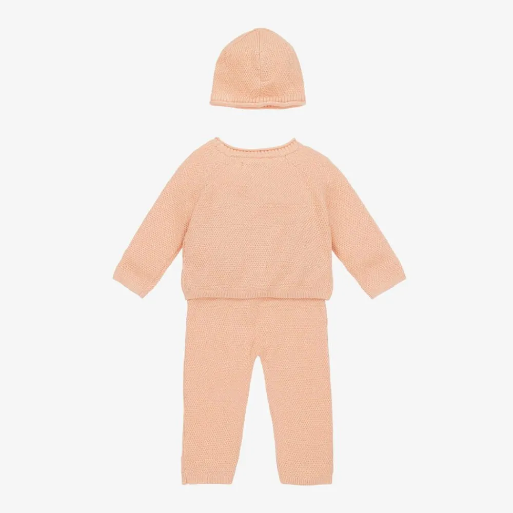 Calvin Klein Gifts|Babysuits*Baby Girls Pink Waffle Knit Babysuit Gift Set