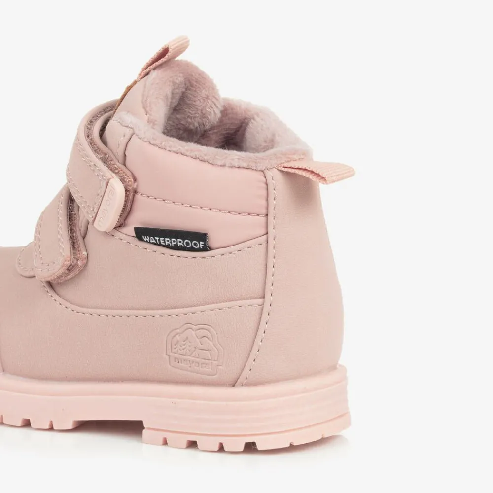 Mayoral Boots|Boots*Baby Girls Pink Waterproof Velcro Boots