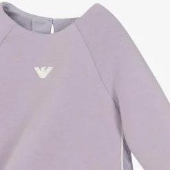 Emporio Armani Dresses*Baby Girls Purple Cotton Jersey Dress