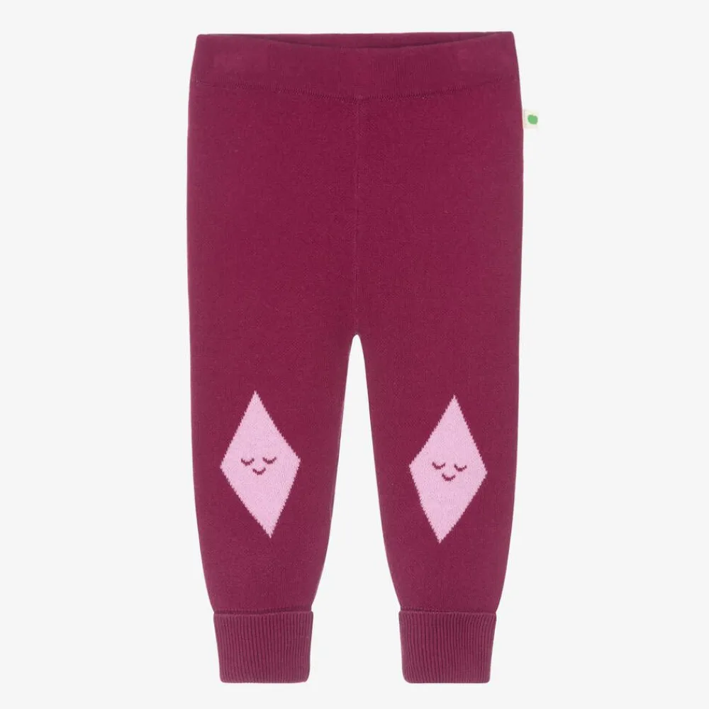 The Bonniemob Trousers|Trousers*Baby Girls Purple Knitted Trousers