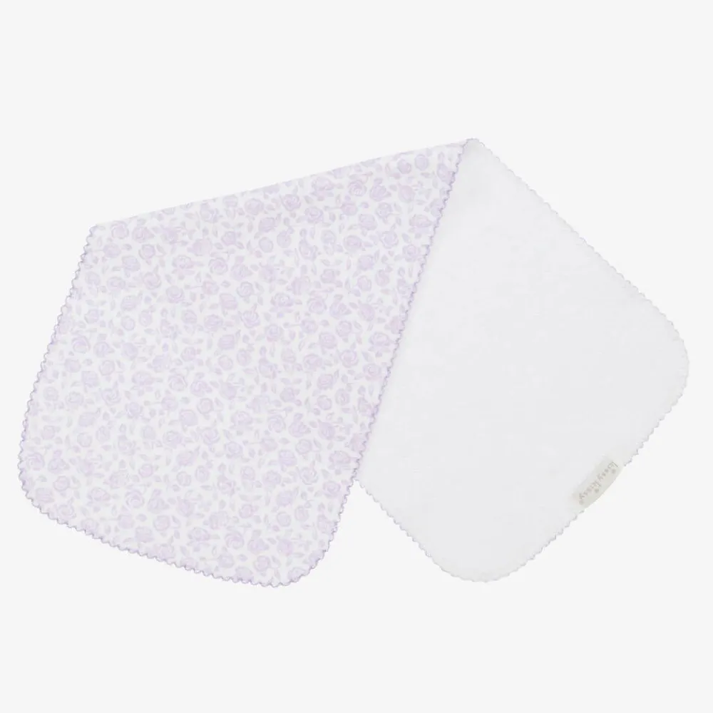 Kissy Kissy Feeding Accessories*Baby Girls Purple Summer Gardens Burp Cloth (49cm)