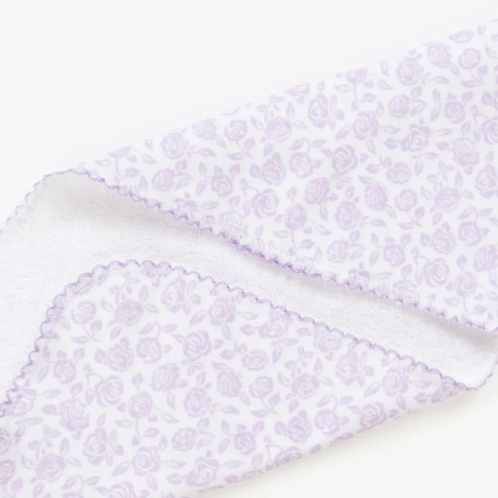 Kissy Kissy Feeding Accessories*Baby Girls Purple Summer Gardens Burp Cloth (49cm)
