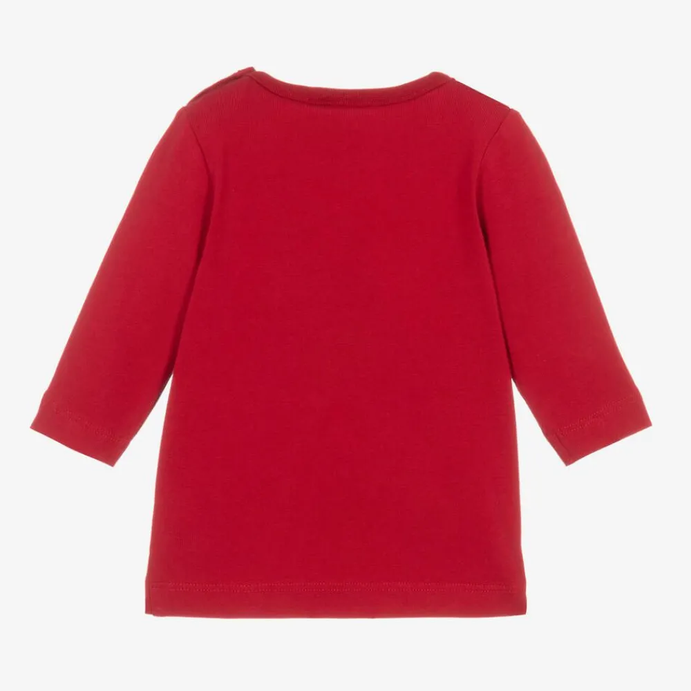 NAME IT Tops*Baby Girls Red Cotton Christmas Tree Top