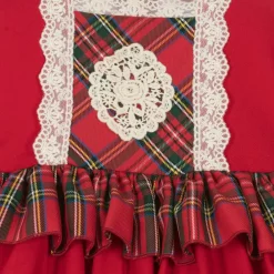 Abuela Tata Dresses*Baby Girls Red Cotton Tartan Dress Set