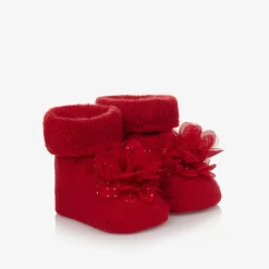 Mayoral Newborn Hair Accessories*Baby Girls Red Headband & Booties Set