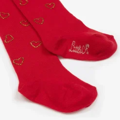 A Dee Tights|Tights*Baby Girls Red Heart Diamanté Tights