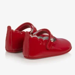 Beatrice amp; George Traditional Shoes*Baby Girls Red Leather Pre-Walker Shoes